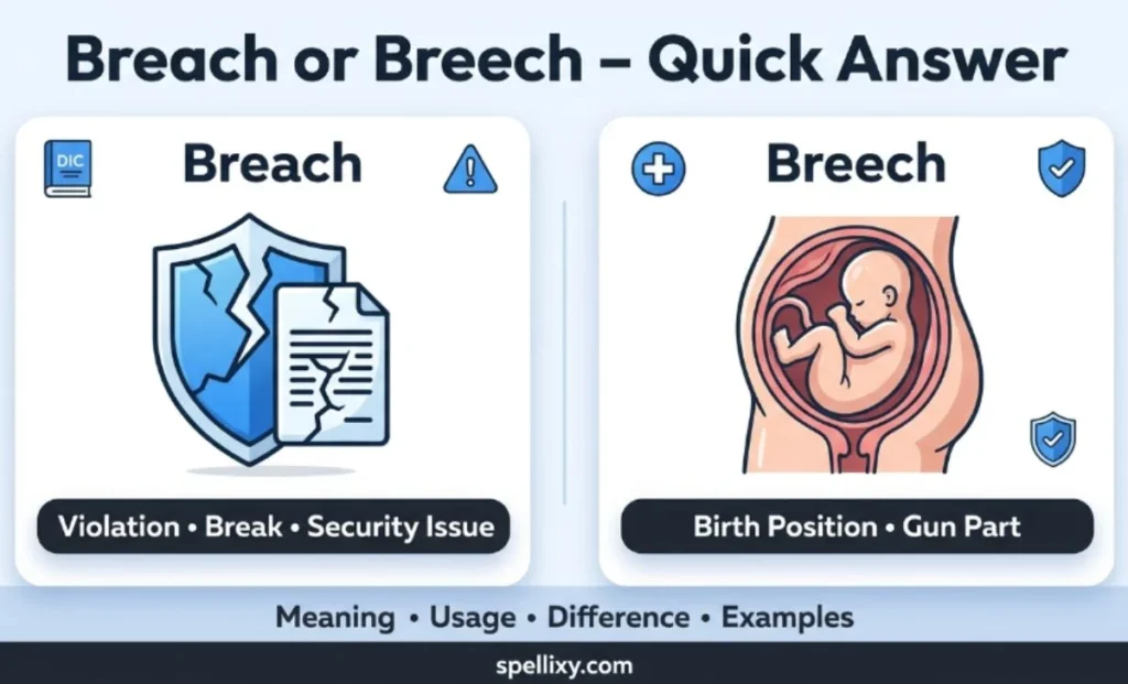 Breach or Breech Quick Answer