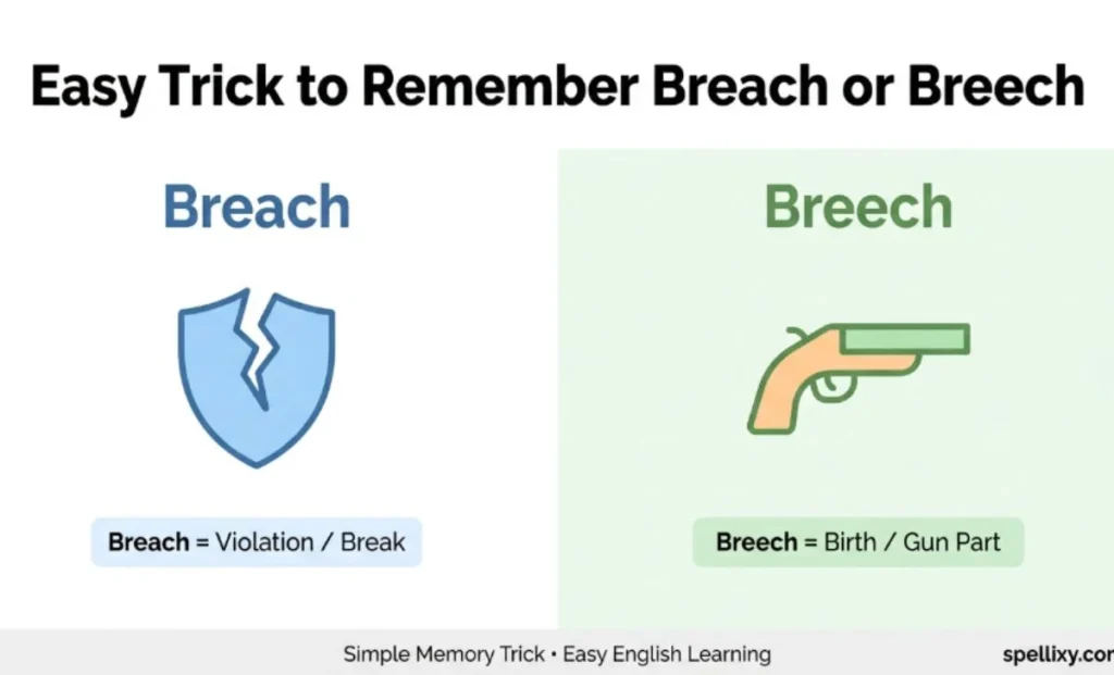 Easy Trick to Remember Breach or Breech