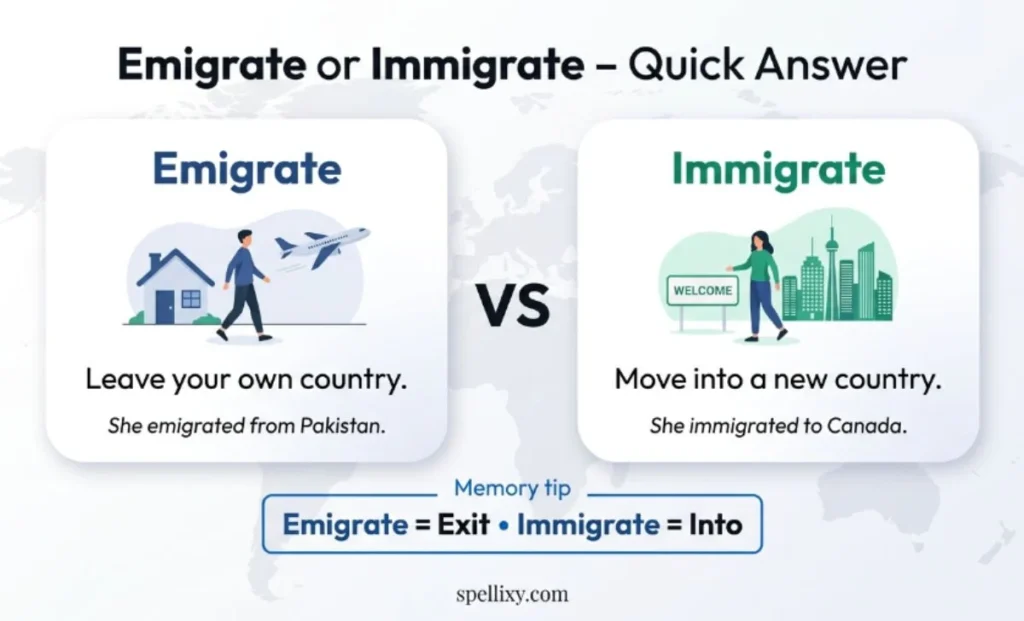 Emigrate or Immigrate  Quick Answer