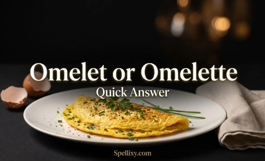 Omelet or Omelette  Quick Answer