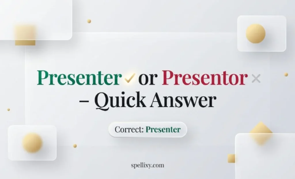 Presenter or Presentor  
Quick Answer