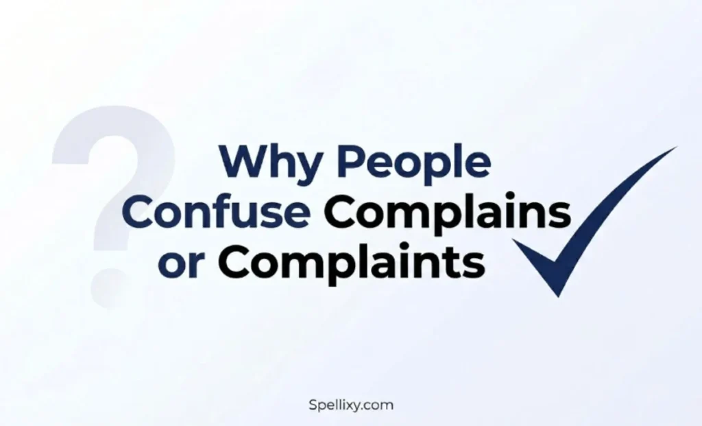 Why People Confuse Complains or Complaints
