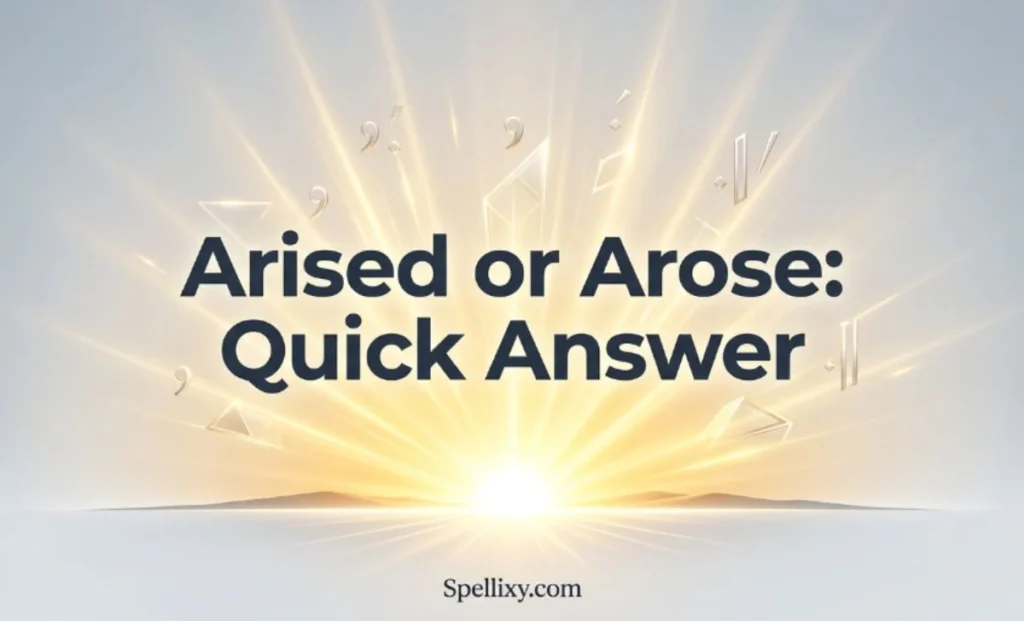 Arised or Arose: Quick Answer