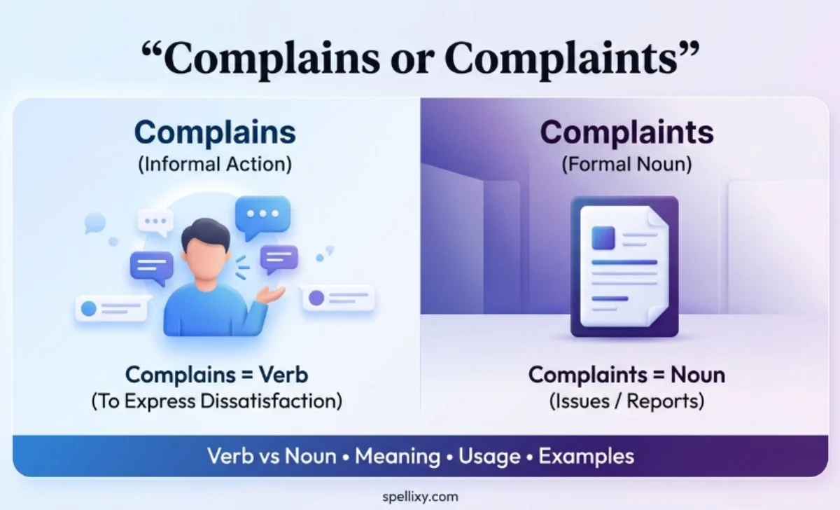Complains or Complaints