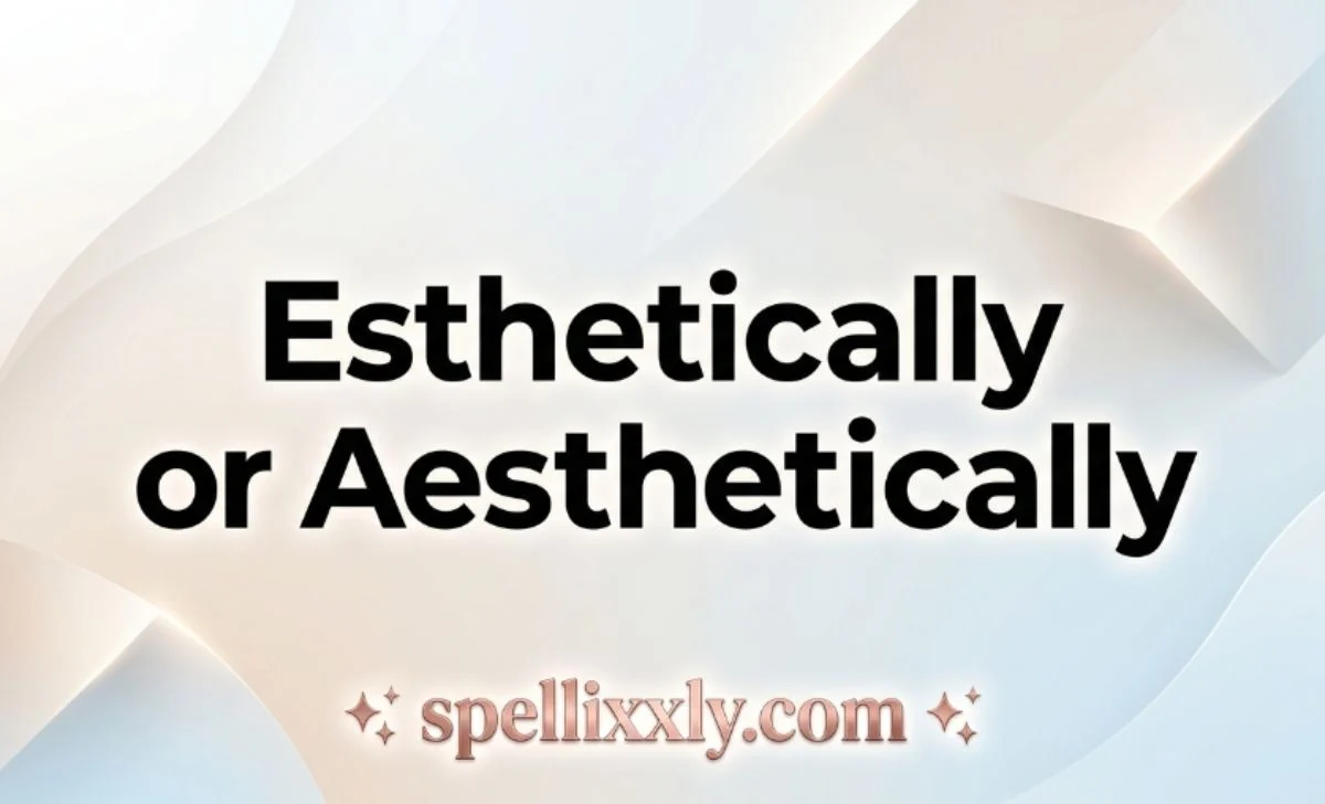 Esthetically or Aesthetically