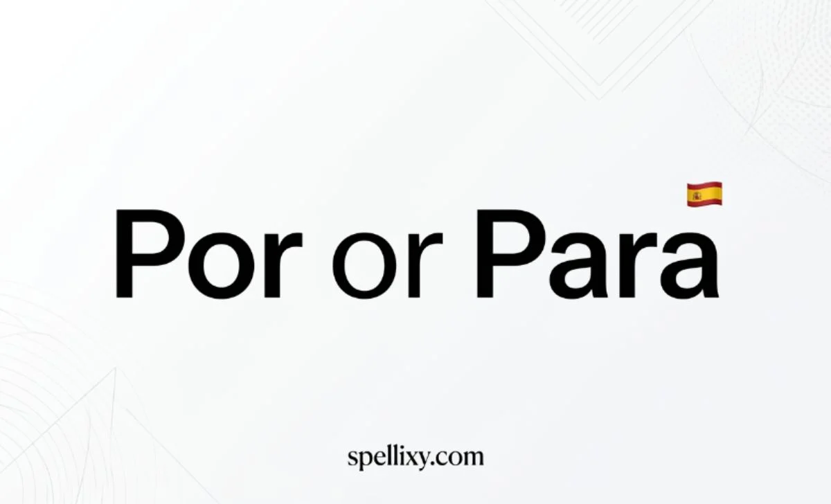 por or para