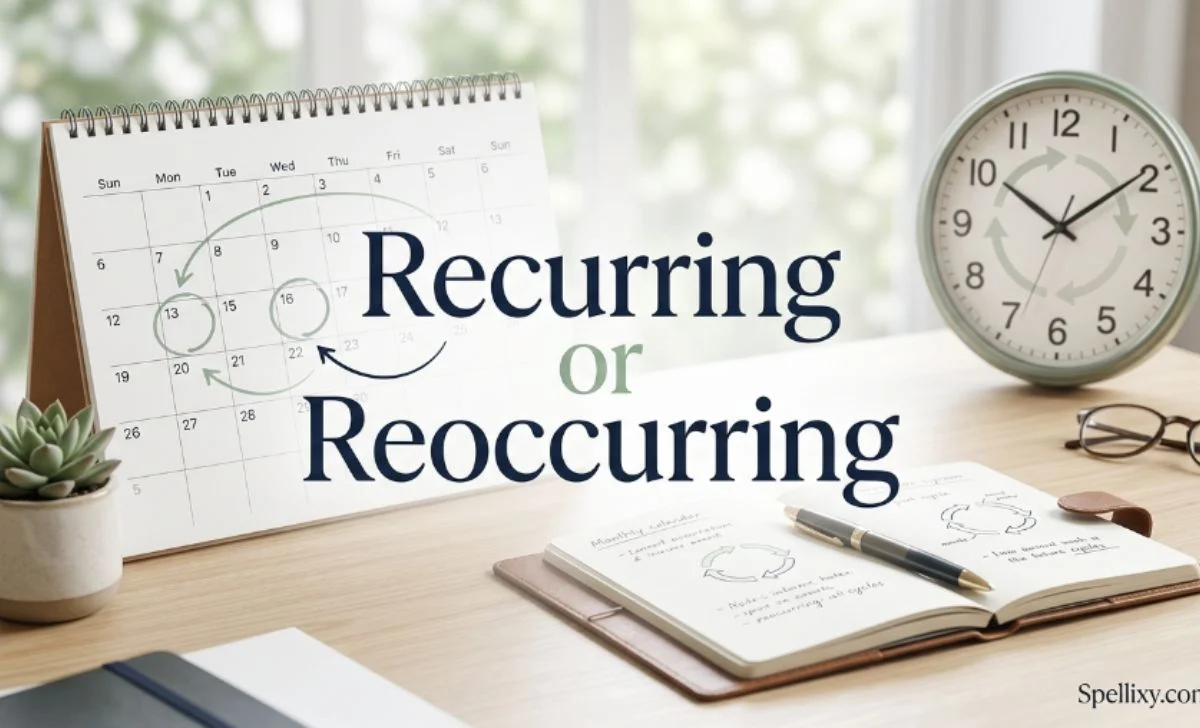 recurring or reoccurring