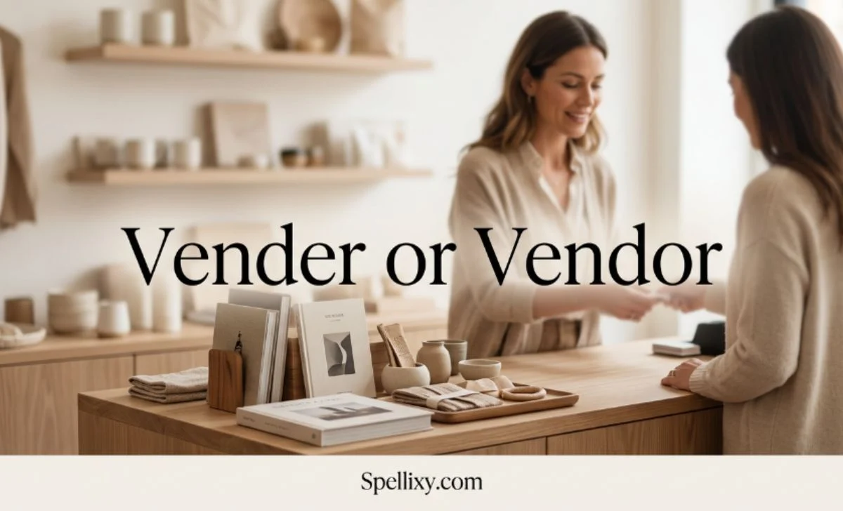 vender or vendor