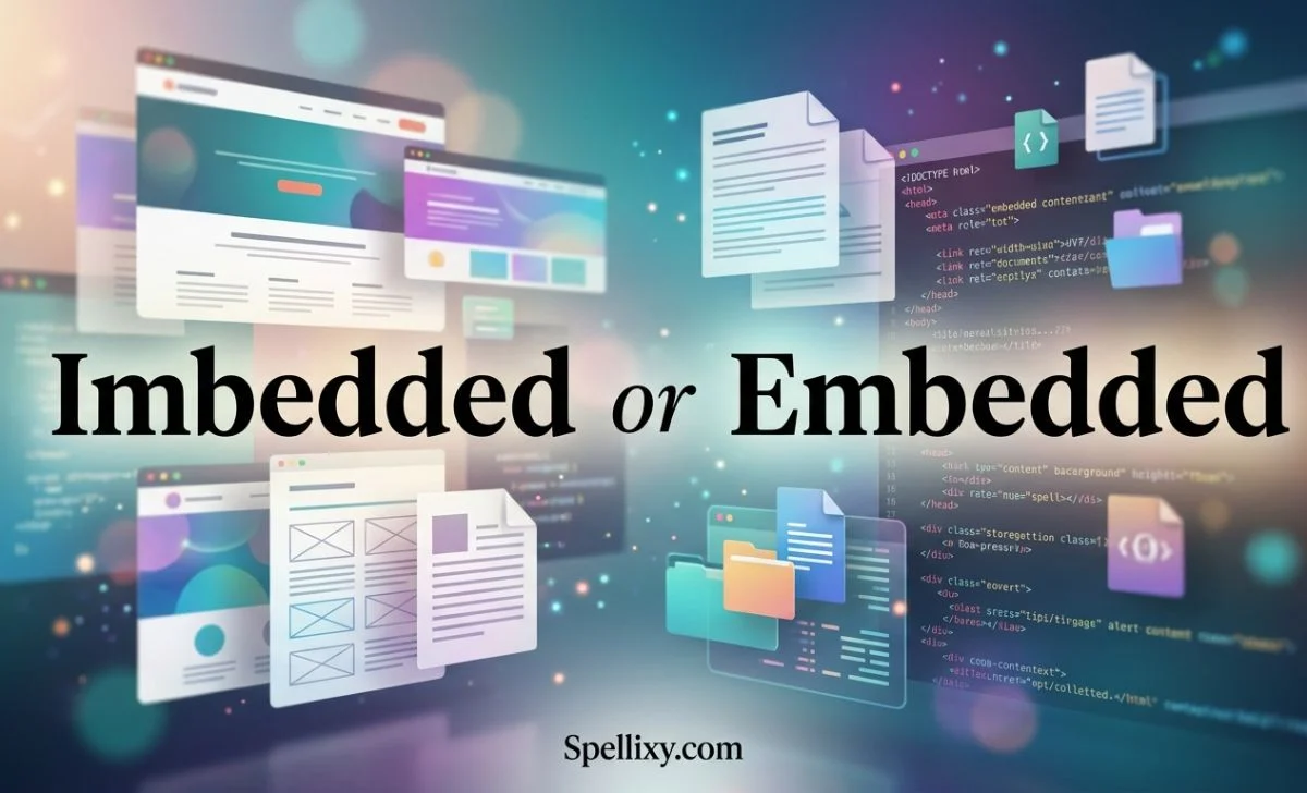 imbedded or embedded